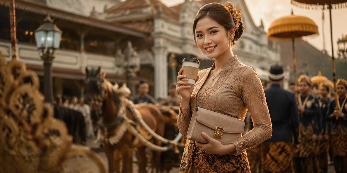 Pengguna premium melakukan analisis taruhan sambil menikmati kopi di kafe modern