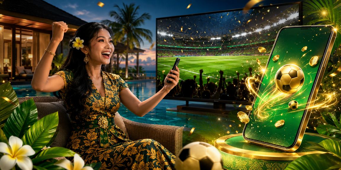 Model menggunakan ponsel untuk mengakses platform mobile casino secara langsung