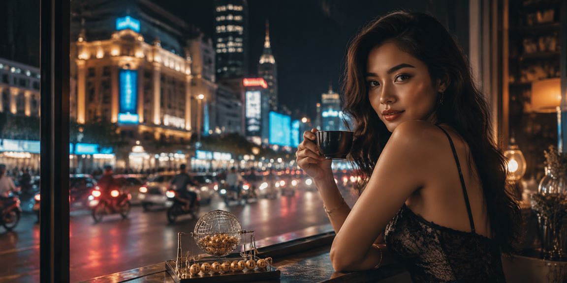 Pengguna mempertimbangkan analisis data sebelum membuat keputusan taruhan di kafe